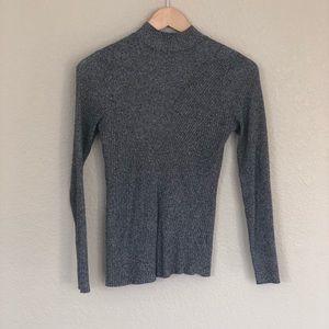 Grey mock neck sweater